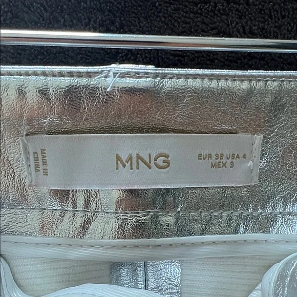 Mango Shimmering Silver Pencil Skirt - Picture 2 of 5